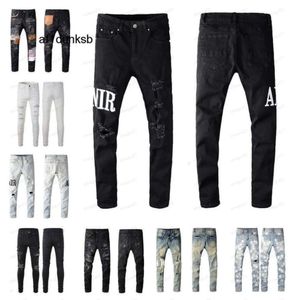 Slim Mens Distressed amari Men Army amirl Womens Designers Jeans amirlies Strappato Biker am Straight Denim Per amis s Stampa imiri amiiri Fashion Mans Skinny Pants DQLG