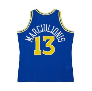 Camisas de basquete costuradas Sarunas Marciulionis 1990-91 malha Hardwoods clássico retro jersey S-6XL