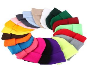 28 Farben Solide Kinder-Designer-Hüte Baumwolle Strickmütze Luxus-Designer-Hüte Mützen Damen Herren Winter Häkelmütze Mützen Beanies A041473355