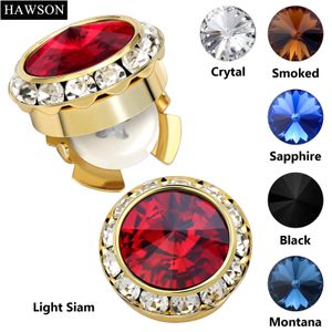 HAWSON Fancy Button Cover or Cufflinks for Mens or Womens Shirt Crystal Jewelry or Accessorieshigh-quality clothing buttons 240301