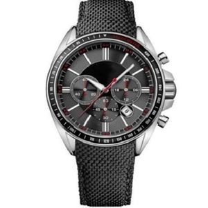 Men's Wrist Watch 1513087 Driver Sport Mens Black Leather Strap Chronograph Watch235a