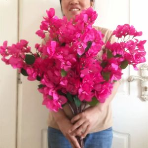 10pcs ipek bougainvillea glabra yapay sahte gül kırmızı bougainvillea spectabilis çiçek dalları 35 düğün centerpieces için 240222