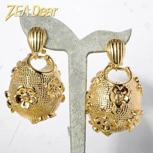 Dangle Earrings ZEADear Jewelry Copper Big Drop Gold Plated Large Style For Women Lady High Quality Trendy Daily Wear Gift Party