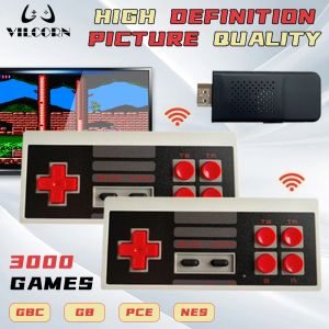 Консоли VILCORN Mini Video Game Stick для NES GB PCE GBC Drive Emulator Ретро игровая консоль HDMI-совместимая ТВ-консоль 3000 игр