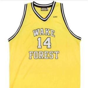 Anpassade män ungdomskvinnor vintage #14 Tyrone Bogue Wake Forest Demon Deacons Basketball Jersey Size S-4XL eller Custom något namn eller nummer Jersey