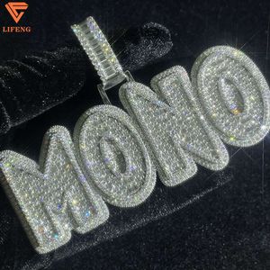 Fashion Custom Letter Pendant Jewelry 925 Silver Pass Diamond Tester Iced Out VVS Moissanite Hip Hop Pendant