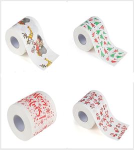 Feliz Natal Papel Higiênico Impressão Criativa Padrão Série Rolo De Papéis Moda Engraçado Novidade Presente Eco Friendly Portátil 3ms 1037490