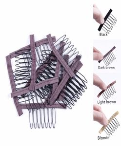 24 pzlotto 4 colori fermagli per parrucca in pizzo acciaio 7 denti poliestere tessuto resistente pettini per parrucche per tappi parrucchino accessori parrucca tools7930284