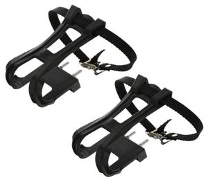 Cykelpedaler 1 Set Spinning Pedal Antislip Cykelbälte Fixat Gear Cykling Toe Clip Strap Accessories1351688