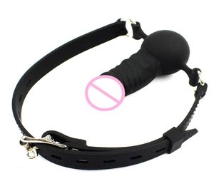 Silicone pieno bocca aperta bavaglio BDSM Bondage Restrizioni palla bavaglio fissazione orale giocattolo del sesso per coppia gioco per adulti T1910283631748