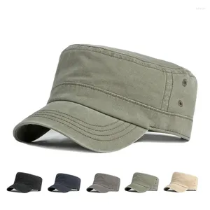 Berretti Berretti Militari in Cotone Cappello Berretto Sottile e Traspirante da Uomo Visiere da Baseball Snapback Trucker con Top Piatto Vintage Britannico