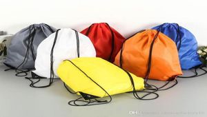 Crianças mochilas com cordão saco de armazenamento de viagem praia ao ar livre meninos meninas roupas esporte ginásio pe dança shoe5200234