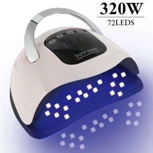 Профессиональная УФ-лампа для ногтей, 320 Вт, сушилка для терапии, двойной источник УФ-света для искусства, DIY использования 240229