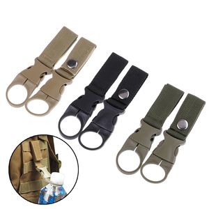 Outdoor Tactical Nylon Beverage Bottle Ribbon Hook Multi functional Mountaineering Buckle Portable Water Bottle Hook Mineral Water Clip Buckle