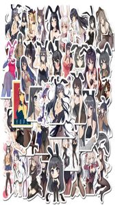 50 Pzlotto Japan Anime Sexy Cartoon Bunny Girl Adesivi per Snowboard Laptop Deposito Frigo FAI DA TE Styling Vinile Home Decor Stickers6642960