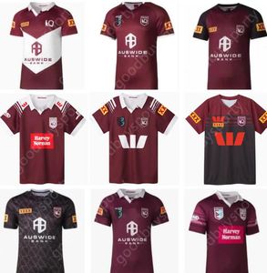 novo QLD 2023 2024 QUEENSLAND MAROONS rugby jerseys ESTADO DE ORIGEM camisa de TREINAMENTO INDÍGNO