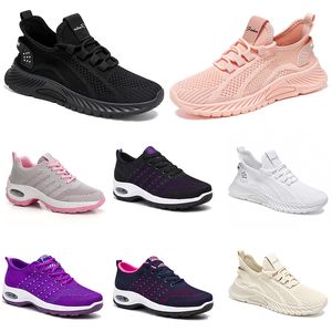 New men women shoes Hiking Running flat Shoes soft sole fashion purple white black comfortable sports Color blocking Q15-1 GAI XJ