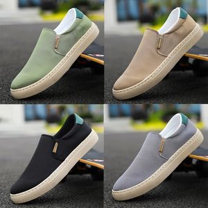 2024 Casual Shoes Jogging Walking Breattable Low Soft Moft Multi Mens tyg Sneaker Outdoor Trainers Gai Black