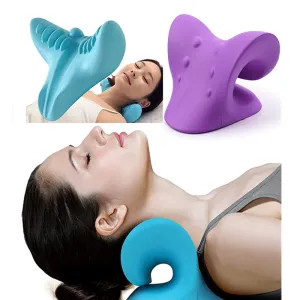 Relaxamento pescoço massagem travesseiro ombro cervical músculo relaxamento massageador quiropraxia coluna corrector alívio da dor almofada ortopédica