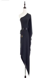 女性用ラテンダンスドレスを販売する黒いシルクバックレススカート美しい女性レディファッショナブルなインドボールルームドレス3562286