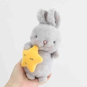 2024 Super Cute Fluffy Hair Angora Rabbit Plush Toy Long Plush Hug Star Carrot Short Ears Bunny Plushies For Kids Birthday Gift