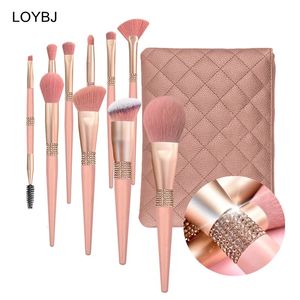 Loybj 10pcs Diamond Makeup Pędzle Zestaw kosmetyków Mieszanie