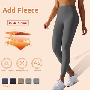 Calça feminina Lu Align Mulher Calça feminina inverno roupa quente engrossar fitness correndo calças de ciclismo leggings esportivas cintura alta treino jogger gry limão senhora gry esportes menina