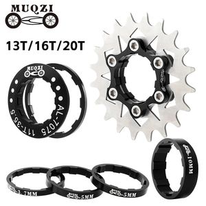 Muqzi Mountain Bike Cassette Freewheel Sprocket 단일 스피드 톱니 체인 텐셔너 키트 플라이휠 변환 부품 240228