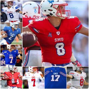Custom SMU Mustangs Football Jerseys ANY NAME ANY NUMBER MENS WOMEN YOUTH ALL STITCHED 7 Shane Buechele James Proche Turner Coxe Myron Gailliard