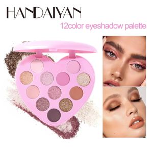 Shadow Sdotter Love Heart 12 colori Beauty Glazed Professional Soft Glam Matte Glitter Eye Shadow Palette Ombretto per trucco a lunga durata