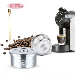 ツールステンレス鋼の補充可能なコーヒーカプセルポッド再利用可能なコーヒーフィルターカップデルタQ ndiq7323ハインメタルスプーンビーングラインダー
