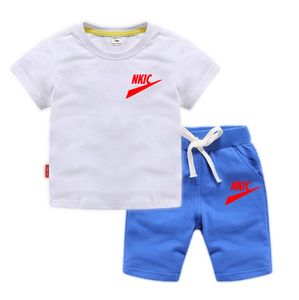 New Fashion Summer Baby Girl Clothes Bambini T-shirt sportive Pantaloncini 2 pezzi/set Costume per bambini Abbigliamento per ragazzi Tute per bambini