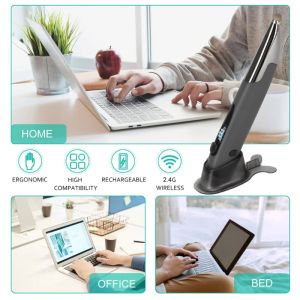 Mice Laptop Replace Mouse Rechargeable Right & Left Hand 2. Wireless Mouse with Micro USB Type C Adapter for Touch Pen Func QXNF