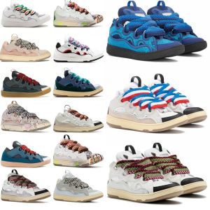 2024 Classic Style Designer Shoes Sidewalk Leather Men's Shoes Luxury Paris Rubber Platform Outdoor Men's Shoes Woven Lace-Up Women's Casual Sneakers 35-46