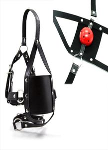 BDSM Leather Head Harness Mouth Gag Erotic Toys Slave Bondage Strap Gag Fetish Open Mouth Gag Adult Sex Toy for Couples Sex Game4123913