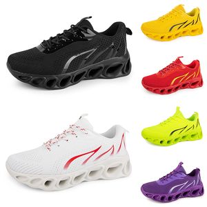 2024 Erkek Kadınlar Koşu Ayakkabı Siyah Beyaz Kırmızı Mavi Sarı Neon Gri Mens Eğitmenleri Spor Açık Atletik Spor Ayakkabı Gai Color67