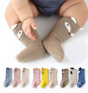 3 parset unisex babystrumpor för småbarn nyfödda barn spädbarn vinter långa ben värmare tecknad djur mönster pojke tjej socks7587368