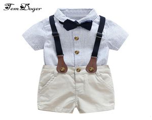 男の子の紳士3PCS衣装セット2017夏の新生児男の子の服セット