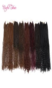 22 pollici dea locs capelli metà dritto mezza onda dreadlocks trecce estensione dei capelli sintetici 24 fili faux locs uncinetto trecciai9257100