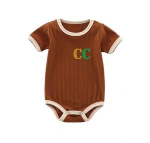 3 models Newborn Baby Rompers Girls and Boy Short Sleeve Cotton Clothes Brand Letter Print Infant Romper Children Ourfits3276870