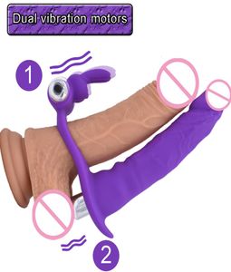 Strapon dildo vibrator sexleksaker för kvinna vuxna män dubbel penetration anal rumpa plugg vibrator kvinnlig onanator intim varor y9297340