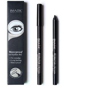 Nova chegada 1 pçs preto à prova dwaterproof água delineador caneta lápis maquiagem beleza cosméticos tool1pcs apontador de lápis wholea 5286556
