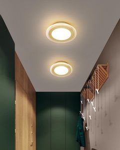 Modern LED ceiling lights for kitchen corridor night corridor balcony entrance Round golden modern LED ceiling lamp for home6470658