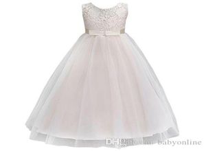 Navy Blue Cheap Flower Girl Dresses 2019 In Stock Princess A Line Sleeveless Kids Toddler First Communion Dress with Sash MC08899904132