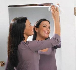 Espelho adesivo de parede retângulo autoadesivo decoração do quarto vara adesivo de parede na arte 4179418886
