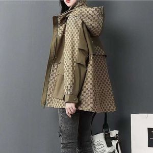 Damen Jacken Neue Designer Mode Buchstaben Casual Windjacke Lose Lange Mantel Kleidung Streetwear Luxus Mäntel