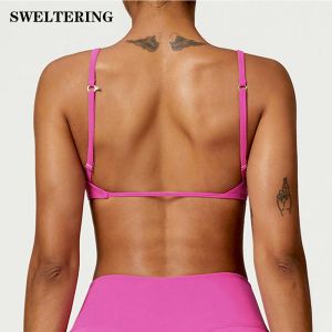 Bras Ladies Sports BH Sexig Criss Cross Straps Back High Support Impact Yoga Underwear Running Fitness Gym Workout Padded Bralette