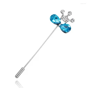 Broschen Mode Strass Stern Krone Blume Perle Brosche Metall Lange Nadel Revers Pin Schnalle Frauen Kleidung Zubehör Geschenke