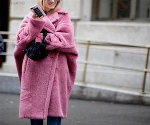 Women039S Fur Faux Monmoira Pink Long Teddy Bear Coat Winter Warm Ladies 8 Colors Jacket Outdoor Overcoat L2209204048816