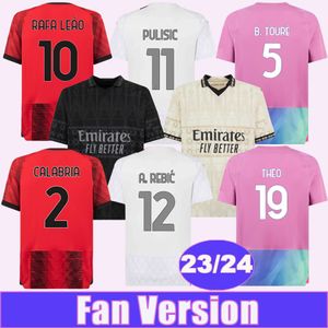 2023 24 GIROUD Mens Futebol Jerseys Bennacer Pulisic Theo Tomori Kjaer Saelemaekers Home Away 3º 4º GK Camisas de Futebol Uniformes de Manga Curta